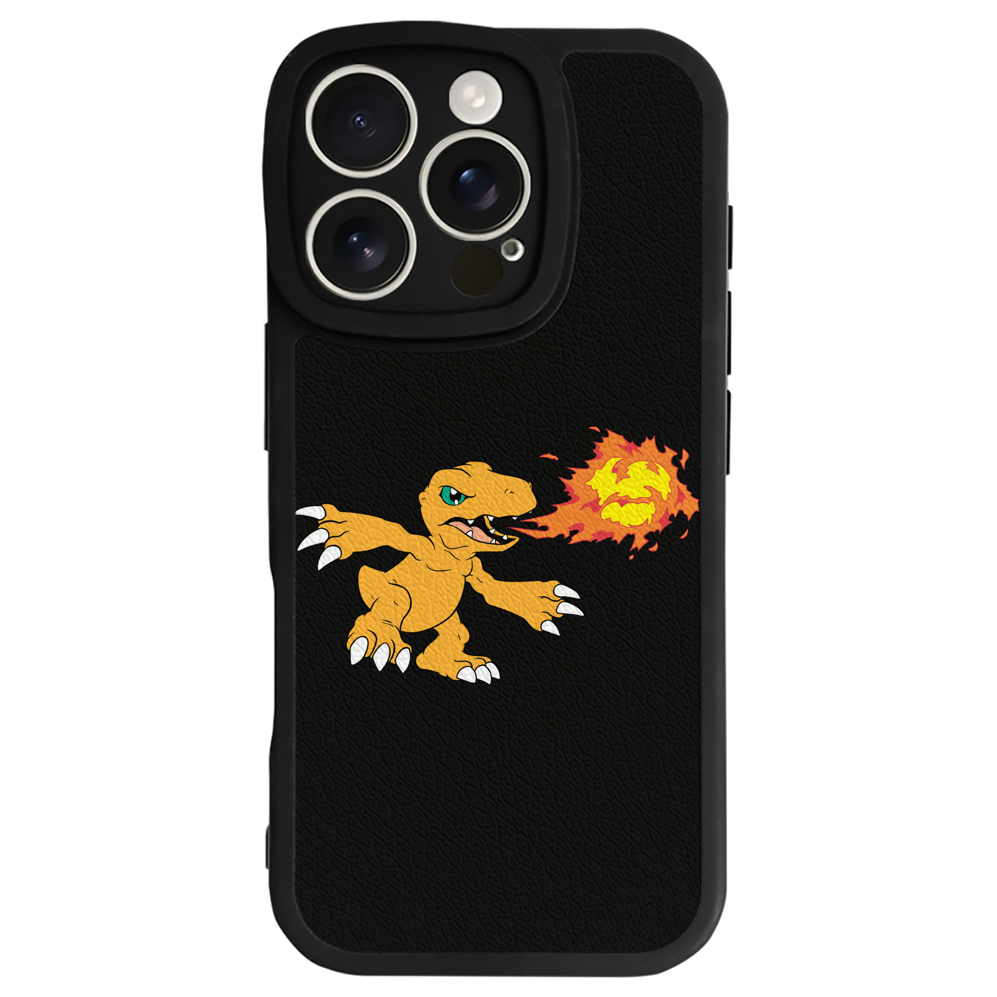 （画像用） Digimon デジタルモンスター/デジモン 【iPhone 16シリーズ対応】シリコンスマホケース（レザー調） 材質：シリコン
